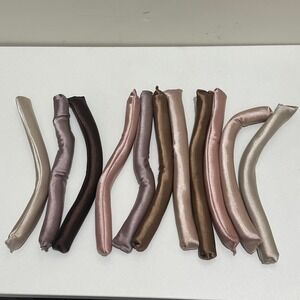 Blue Mercury Satin Heatless Hair Curlers Rollers 11pc‎ Set Sleep Curler Tool